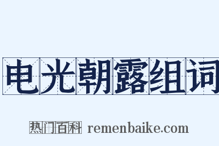 电光朝露组词是什么意思的图片